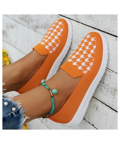 Women's Time Off Sneaker Soft Work Shoes Casual Tennis Casual Canvas Sneakers Sports Shoes Walking Shoes for Women Orange $15...