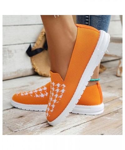 Women's Time Off Sneaker Soft Work Shoes Casual Tennis Casual Canvas Sneakers Sports Shoes Walking Shoes for Women Orange $15...