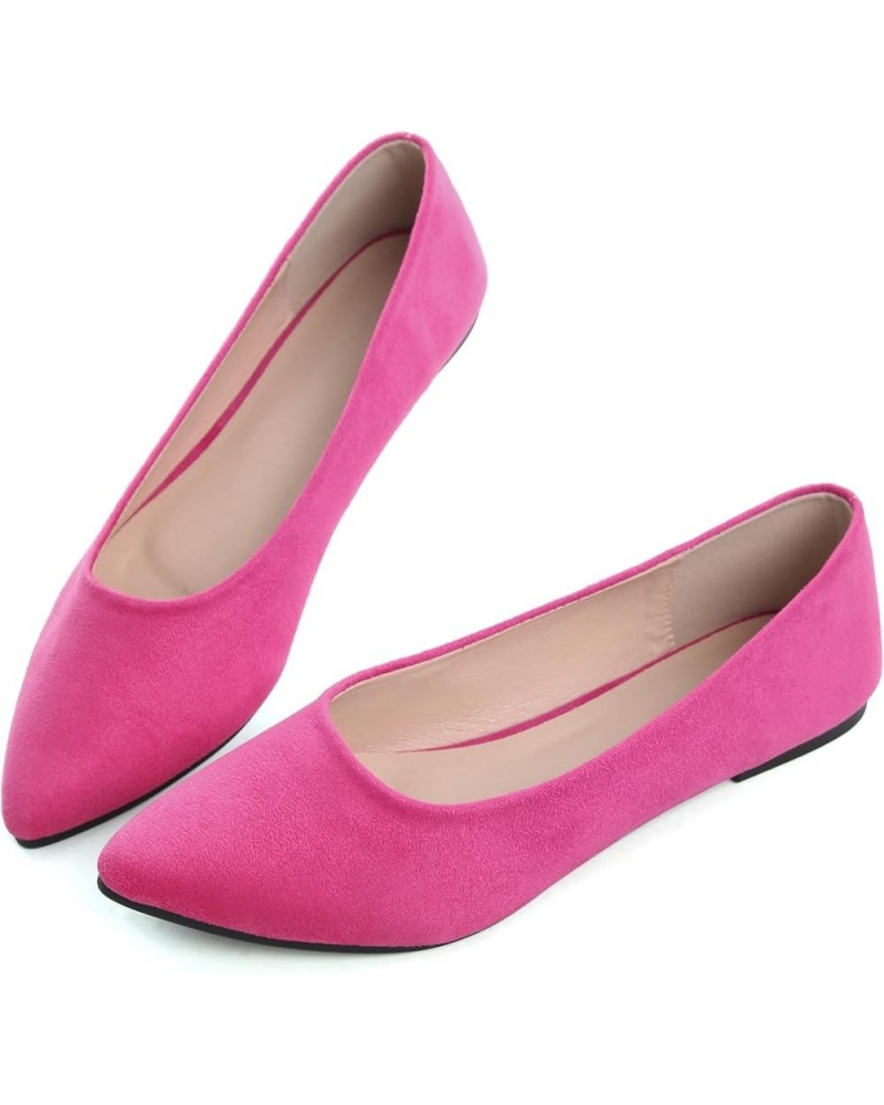 Women's Pointed Toe Ballet Flat Shoes Simple Casual Office Work Shoes Slip-on Comfortable Shoes Upgraded-rose $15.54 Loafers ...