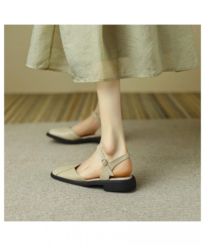 Women 3CM Low Heels Square Toe Ankle Strap Princess Student Single Shoes Fashion Office Lady D'Orsay Sandals Khaki(807-3) $28...