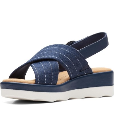 Unisex-Adult Clara Cove Wedge Sandal Navy Textile $28.65 Sandals