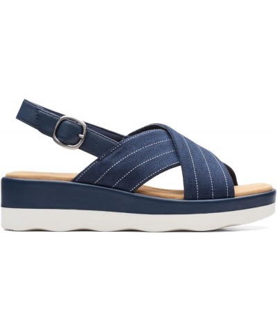 Unisex-Adult Clara Cove Wedge Sandal Navy Textile $28.65 Sandals