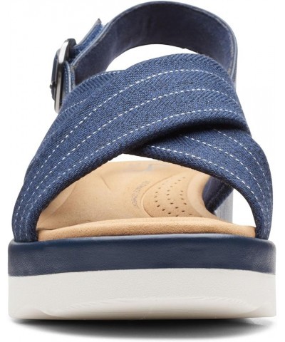 Unisex-Adult Clara Cove Wedge Sandal Navy Textile $28.65 Sandals