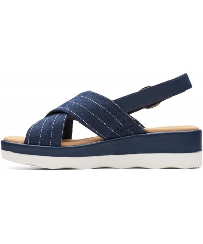 Unisex-Adult Clara Cove Wedge Sandal Navy Textile $28.65 Sandals