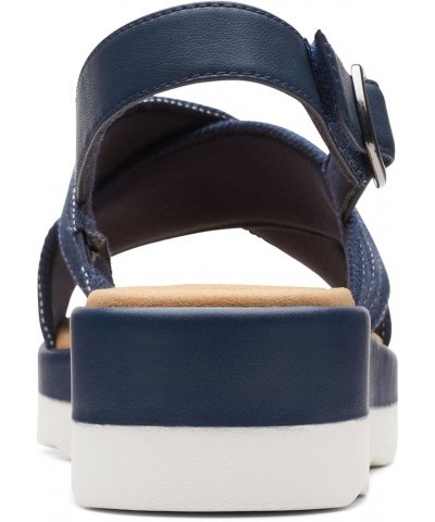 Unisex-Adult Clara Cove Wedge Sandal Navy Textile $28.65 Sandals