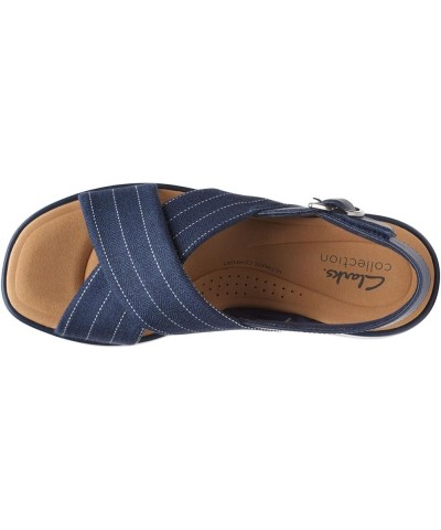 Unisex-Adult Clara Cove Wedge Sandal Navy Textile $28.65 Sandals