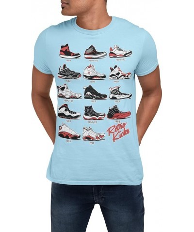 Jordan Retro Sneakers Image T Shirt to Match Jordans, Tee to Match Jordan 1 2 3 4 5 6 11 12 13 Gift for Jordan Light Blue $19...