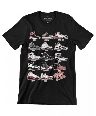 Jordan Retro Sneakers Image T Shirt to Match Jordans, Tee to Match Jordan 1 2 3 4 5 6 11 12 13 Gift for Jordan Light Blue $19...