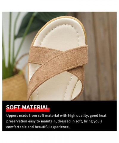 Women's Espadrilles Platform Sandals Ladies Wedge Ankle Strap Open Toe Summer Sandals Thick Bottom Cross Band Casual Walking ...