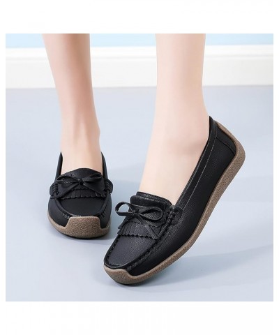 Wedge Heels for Women, Loafers for Women, Summer Slip-On Flat Leather Loafer Comfort Breathable Walking Shoes Casual Shoes fo...