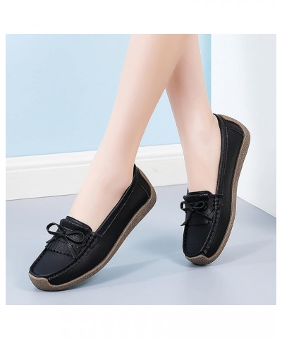 Wedge Heels for Women, Loafers for Women, Summer Slip-On Flat Leather Loafer Comfort Breathable Walking Shoes Casual Shoes fo...