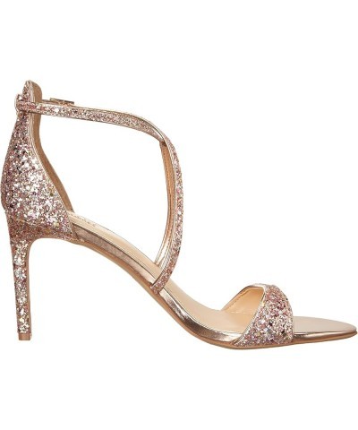 women's Dimitra Heeled Sandal Rosegold Glitter $19.38 Sandals