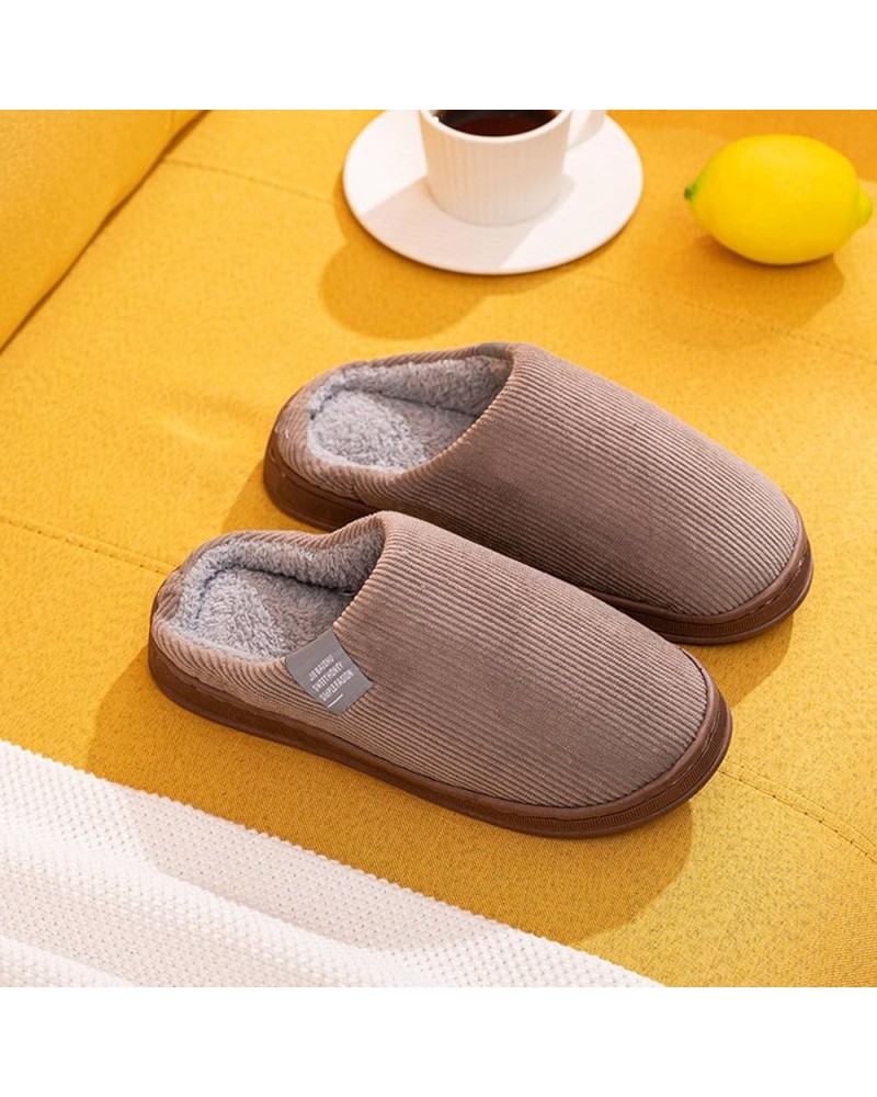 Fashionable Warm Non-Slip Rubber Sole Super Soft Velvet Fabric Slippers Suitable for Home Indoor Couples can Mix and Match 44...