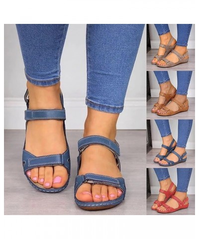 Sandals for Women Platform Ankle Strap Womens Sandals Open Toe Wedge Sandals Premium Orthopedic with Arch Support Summer Comf...