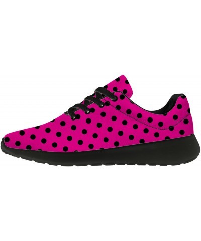 Womens Tennis Shoes Lightweight Walking Sneakers Breathable Comfy Running Shoes,Hot Pink Polka Dot,US Size 8.5 Women/7 Men $3...