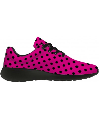 Womens Tennis Shoes Lightweight Walking Sneakers Breathable Comfy Running Shoes,Hot Pink Polka Dot,US Size 8.5 Women/7 Men $3...