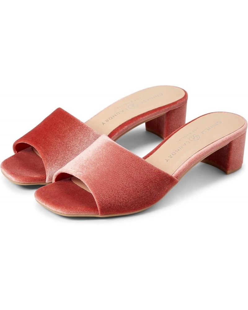 Women's Lana Soft Velvet Slide Sandal Rose $22.20 Sandals