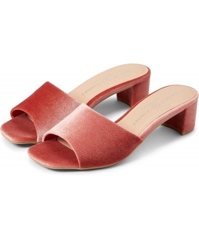 Women's Lana Soft Velvet Slide Sandal Rose $22.20 Sandals