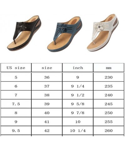 Orthotic Comfort Thong Flip Flops Sandals for Women with Arch Support Summer Casual Floral Wedge Sandals Outdoor Platform Cli...