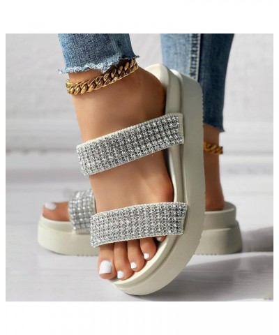 Wedges for Women Platform Espadrille Sandals Block Heeled Open Toe Elastic Dress Beach Slide Shoes 126-zoxro-2-white $22.87 S...