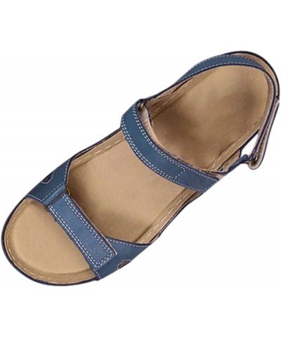 Women Arch Support Yoga Foam Flip Flops Peep Toe Sandals Crossbands Dressy Low Chunky Heel Shoes 75-lwvqg-blue3 $12.79 Fashio...