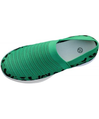 Women's Mesh Walking Shoes Breathable Slip on Shoes Work Flats Shoes White Tennis Shoes Casual Garden Shoes Sj5-green $15.43 ...