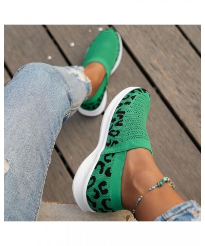 Women's Mesh Walking Shoes Breathable Slip on Shoes Work Flats Shoes White Tennis Shoes Casual Garden Shoes Sj5-green $15.43 ...