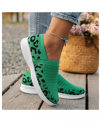 Women's Mesh Walking Shoes Breathable Slip on Shoes Work Flats Shoes White Tennis Shoes Casual Garden Shoes Sj5-green $15.43 ...