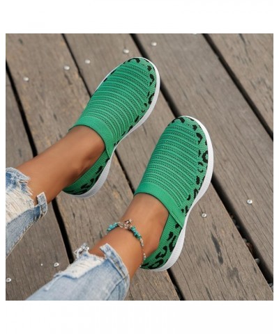 Women's Mesh Walking Shoes Breathable Slip on Shoes Work Flats Shoes White Tennis Shoes Casual Garden Shoes Sj5-green $15.43 ...