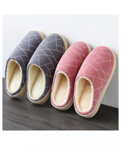 Slippers Wool-Like,Round-Toe Simple Cotton Slippers, Plush Warm Confinement Shoes-Grey_44-45,House Shoes Indoor 5-6 US Pink $...