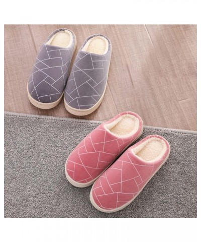 Slippers Wool-Like,Round-Toe Simple Cotton Slippers, Plush Warm Confinement Shoes-Grey_44-45,House Shoes Indoor 5-6 US Pink $...