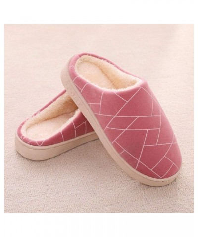 Slippers Wool-Like,Round-Toe Simple Cotton Slippers, Plush Warm Confinement Shoes-Grey_44-45,House Shoes Indoor 5-6 US Pink $...