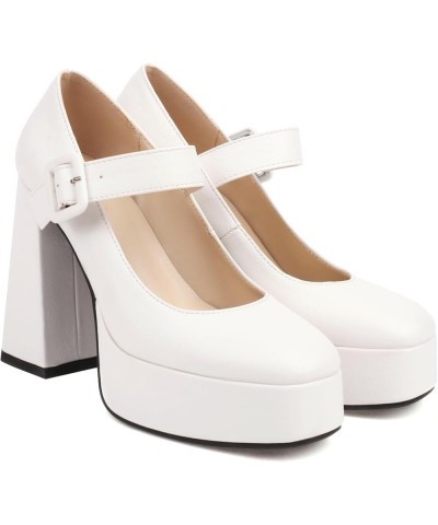 Womens LC1176 Comfort Wedding Novelty Microfiber Low Chunky Pumps White $28.40 Pumps