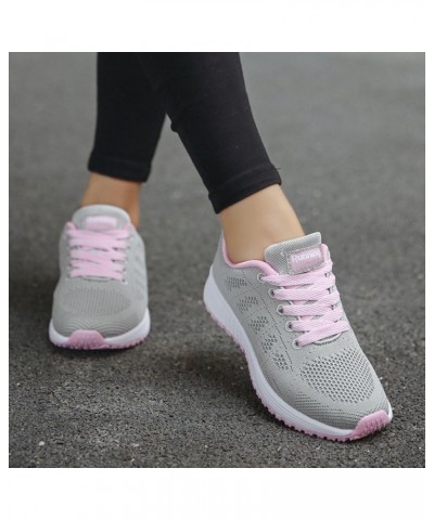 Women Sneakers Comfortable Flats Boat Shoe Low Top Platform Casual Canvas Sneakers Gym Shoes Slip on Walking Shoe Grey $20.05...