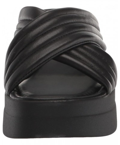 Made in Italy Women's Maz-Italy Platform Sandal Wedge, Black Leather, 6 Narrow $26.51 Sandals