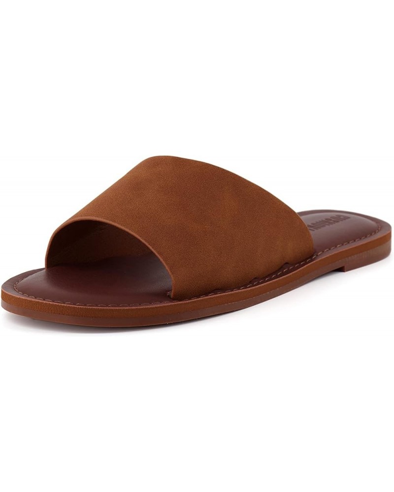 Women's Carly slide Sandal with Memory Foam Spice Vegan Suede $30.79 Sandals