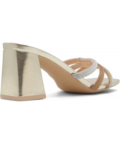 Women's Crown Heeled Sandal Gold $25.41 Sandals