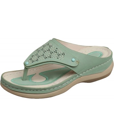 Orthopedic Sandals for Women, Women's Orthopedic Arch Support Flip Flops Summer Comfy Walking Orthotic Thong Sandals Green $1...