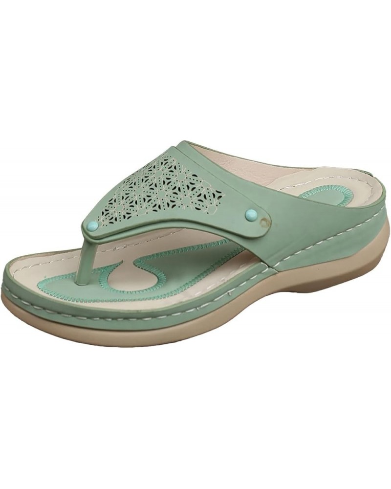 Orthopedic Sandals for Women, Women's Orthopedic Arch Support Flip Flops Summer Comfy Walking Orthotic Thong Sandals Green $1...