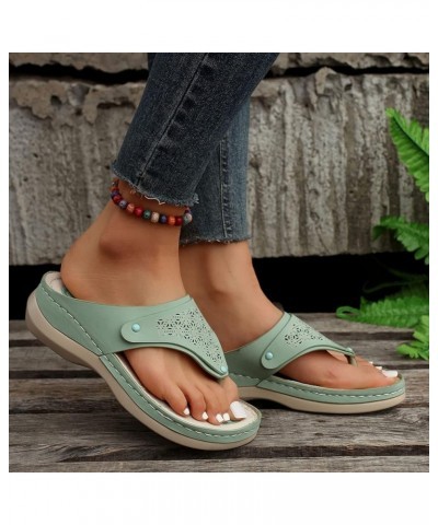 Orthopedic Sandals for Women, Women's Orthopedic Arch Support Flip Flops Summer Comfy Walking Orthotic Thong Sandals Green $1...