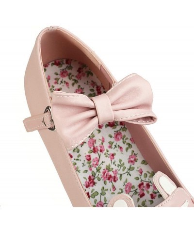 Women Bow Ankle Strap Mary Jane Pumps Comfort Round Toe Chunky Block Heels Shoes Lolita Cosplay Princess Shoes Beige $34.09 P...