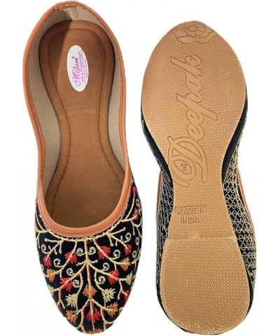 Indian Women Traditional Partywear Mojari Handmade Indian Punjabi Embroidery Mojari Jutti for Women Indian Punjabi Shoes Jutt...