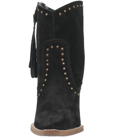 Womens Classy N' Sassy Snip Toe Casual Boots Ankle High Heel 3" & Up - Black Black Suede $20.17 Boots