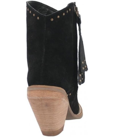 Womens Classy N' Sassy Snip Toe Casual Boots Ankle High Heel 3" & Up - Black Black Suede $20.17 Boots