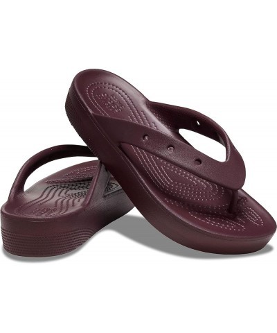 Womens Classic Platform Flip Flops, Platform Sandals Dark Cherry $14.28 Sandals