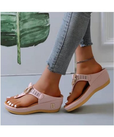 Orthopedic Sandals for Women Wide Width, Women Wedge Flip Flops Sandals with Arch Support Summer Comfortable Women Wedge Sand...