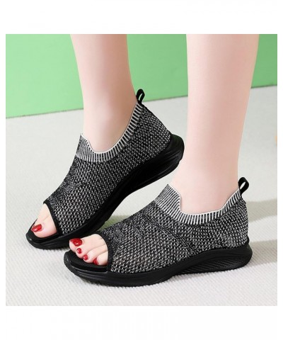 Sandals Beach Women Toe Summer Fashion Mesh Sport Wedges Breathable Peep Shoes Comfortable Women's Sandals Sexy Sandals for W...