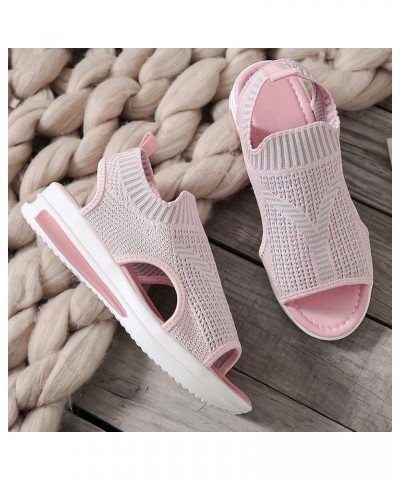 Womens Platform Sandals Slippers Square Open Toe Block Two Strap High Heeled Sandal Slingback Sandal Sandals Shoes Pink $11.5...