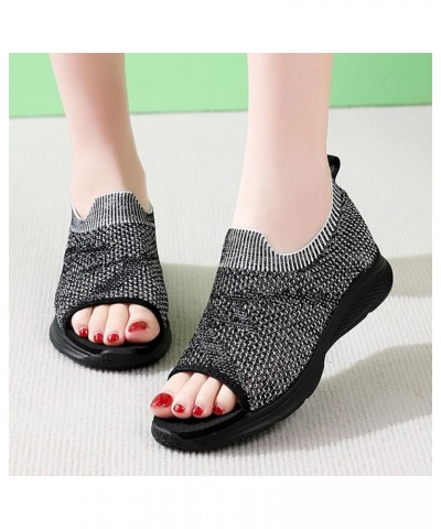 Sandals Beach Women Toe Summer Fashion Mesh Sport Wedges Breathable Peep Shoes Comfortable Women's Sandals Sexy Sandals for W...