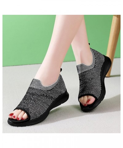 Sandals Beach Women Toe Summer Fashion Mesh Sport Wedges Breathable Peep Shoes Comfortable Women's Sandals Sexy Sandals for W...